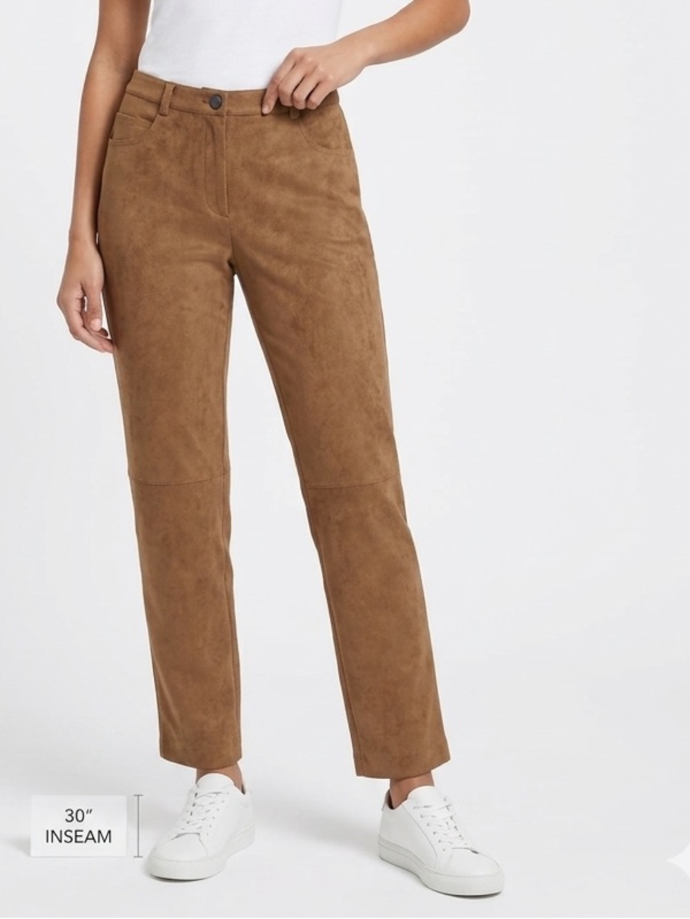 NWT Theory Brownstone 2.0 Fulton Faux Suede Pants Straight Leg Sz 8